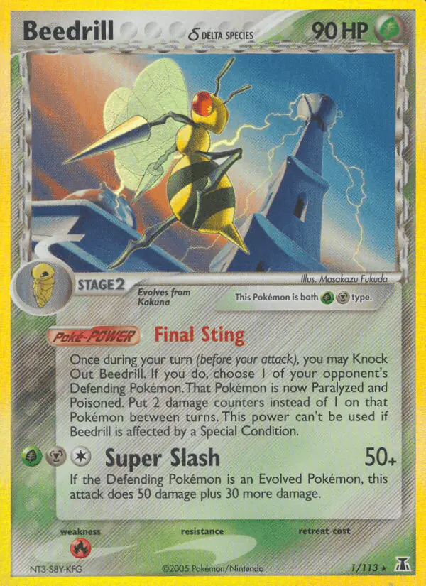 Carta Beedrill δ 1/113 de Delta Species