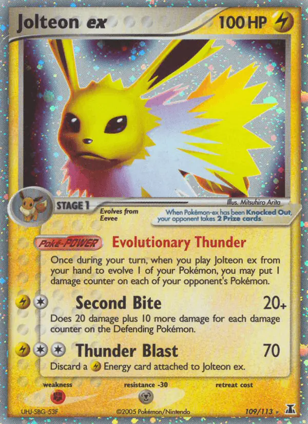 Carta Jolteon ex 109/113 de Delta Species