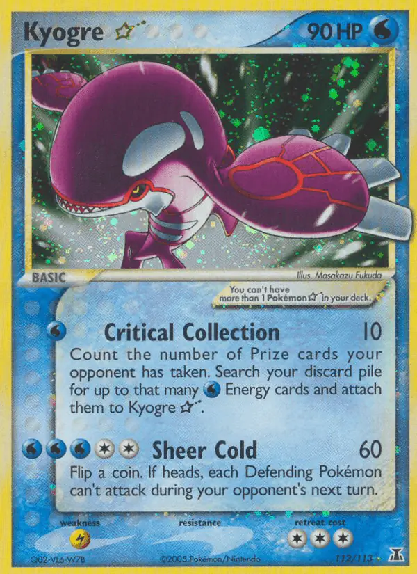 Carta Kyogre Star 112/113 de Delta Species