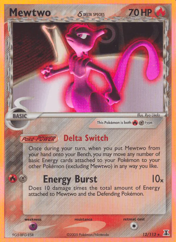 Carta Mewtwo δ 12/113 de Delta Species