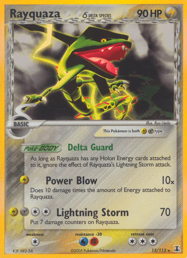 Carta Rayquaza δ 13/113 de Delta Species