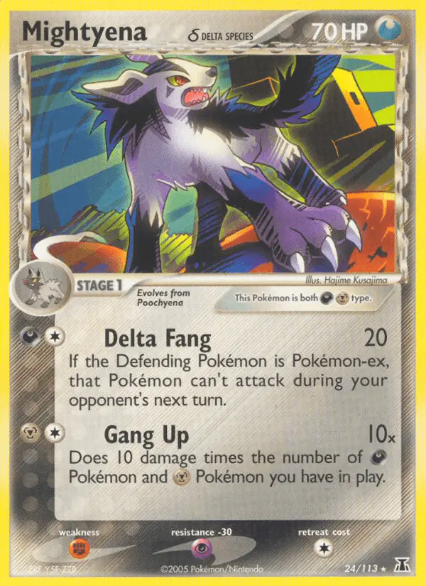 Carta Mightyena δ 24/113 de Delta Species