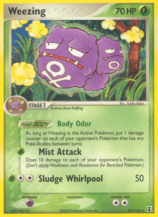 Carta Weezing 33/113 de Delta Species