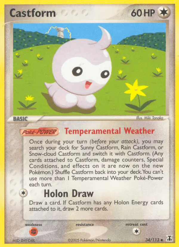 Carta Castform 34/113 de Delta Species
