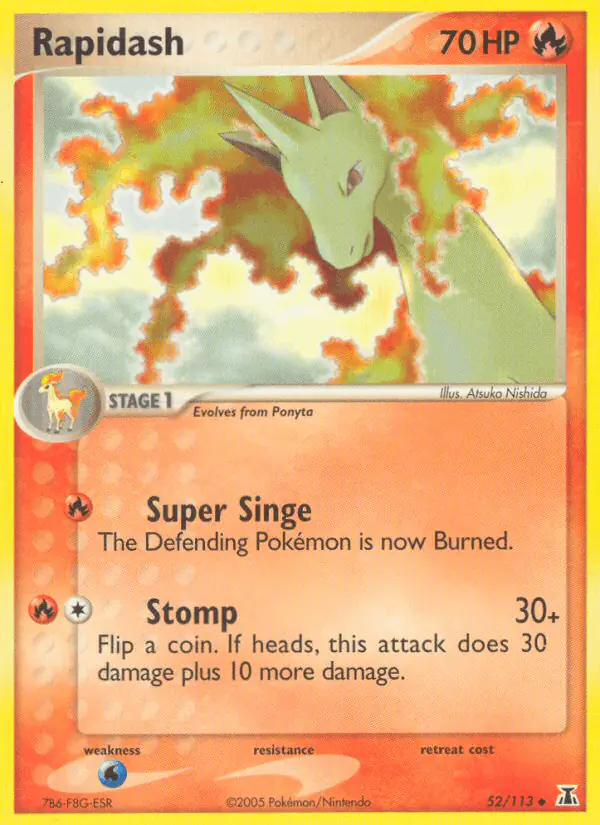 Carta Rapidash 52/113 de Delta Species