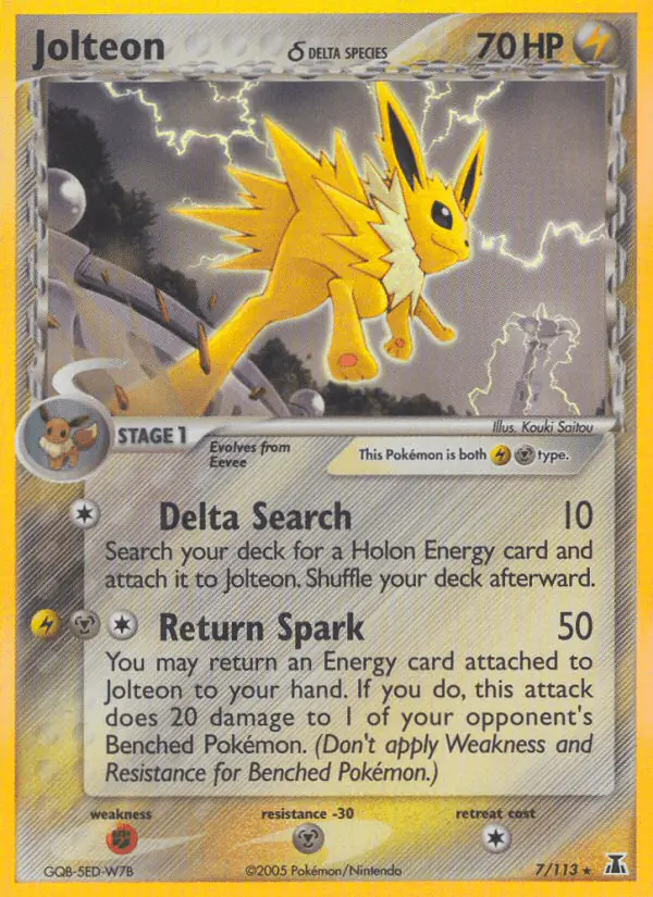 Carta Jolteon δ 7/113 de Delta Species