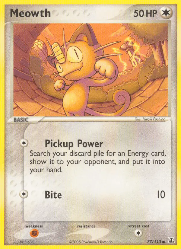 Carta Meowth 77/113 de Delta Species