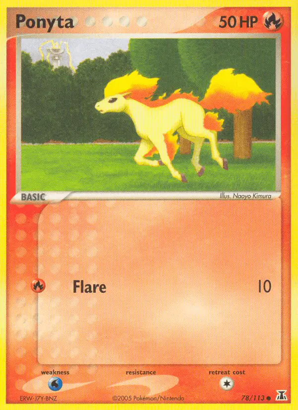 Carta Ponyta 78/113 de Delta Species