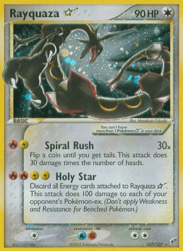 Carta Rayquaza ☆ 107/107 de Deoxys