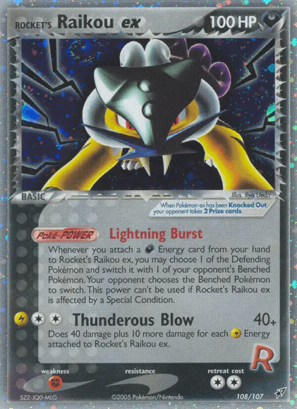 Carta Rocket's Raikou ex 108/107 de Deoxys