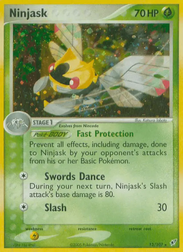 Carta Ninjask 13/107 de Deoxys
