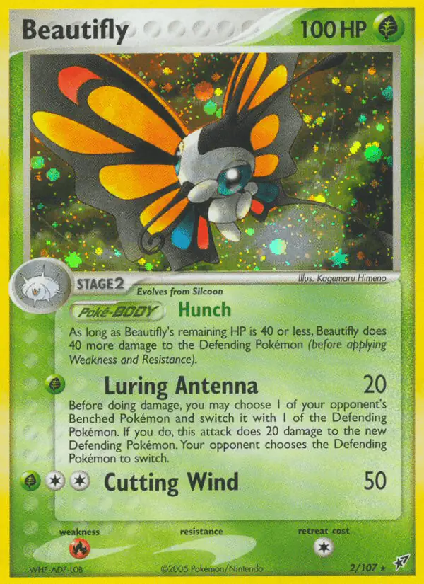 Carta Beautifly 2/107 de Deoxys