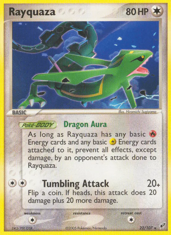 Carta Rayquaza 22/107 de Deoxys