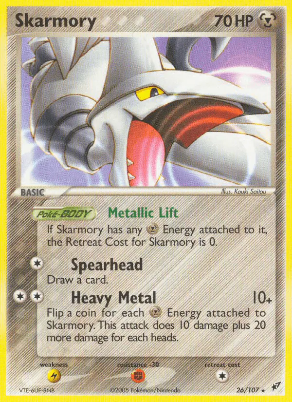 Carta Skarmory 26/107 de Deoxys