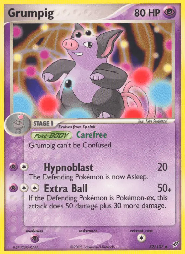 Carta Grumpig 32/107 de Deoxys