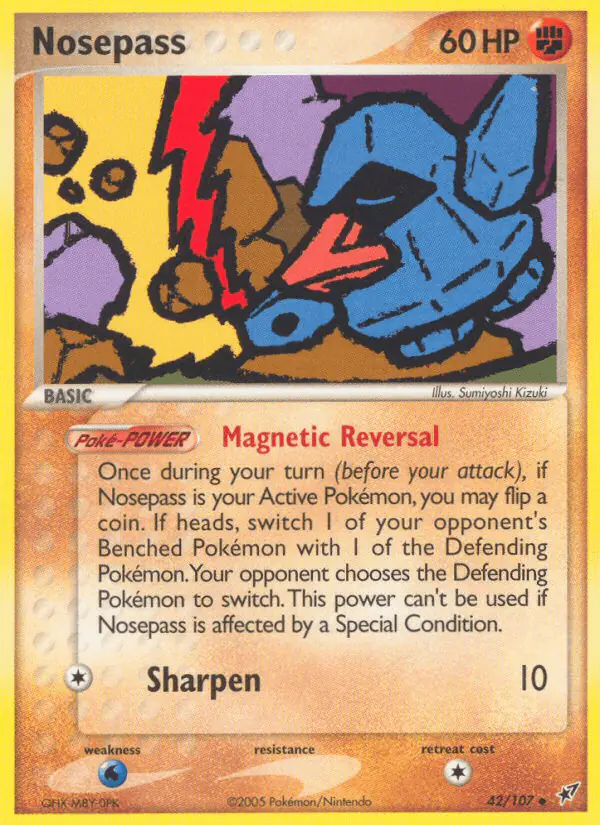 Carta Nosepass 42/107 de Deoxys