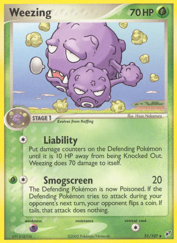 Carta Weezing 51/107 de Deoxys