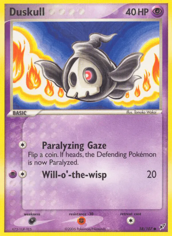 Carta Duskull 58/107 de Deoxys
