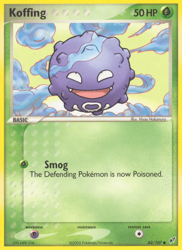 Carta Koffing 62/107 de Deoxys