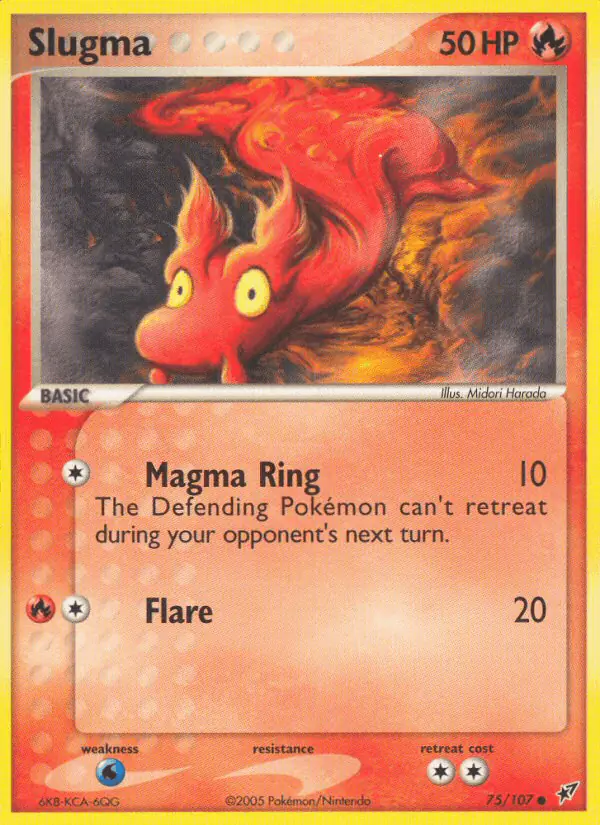Carta Slugma 75/107 de Deoxys