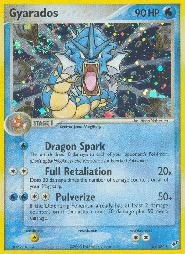 Carta Gyarados 8/107 de Deoxys