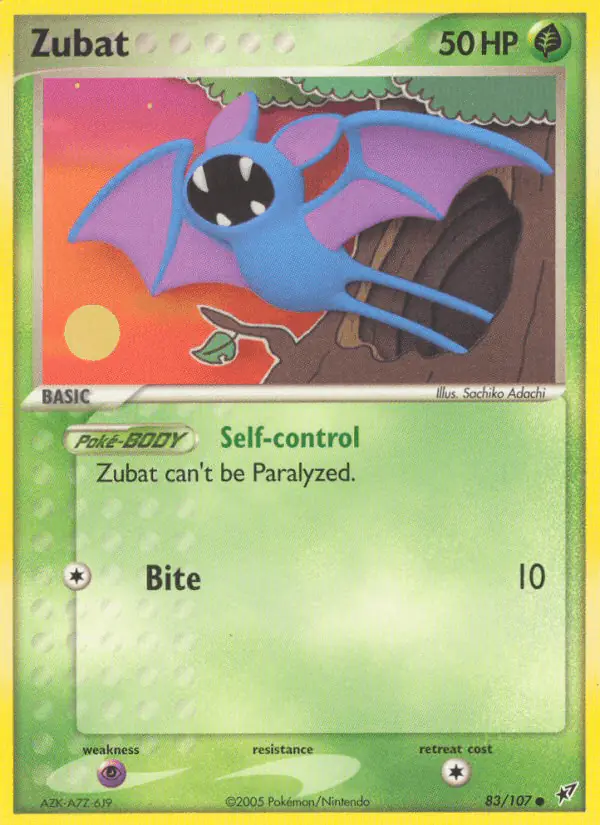Carta Zubat 83/107 de Deoxys