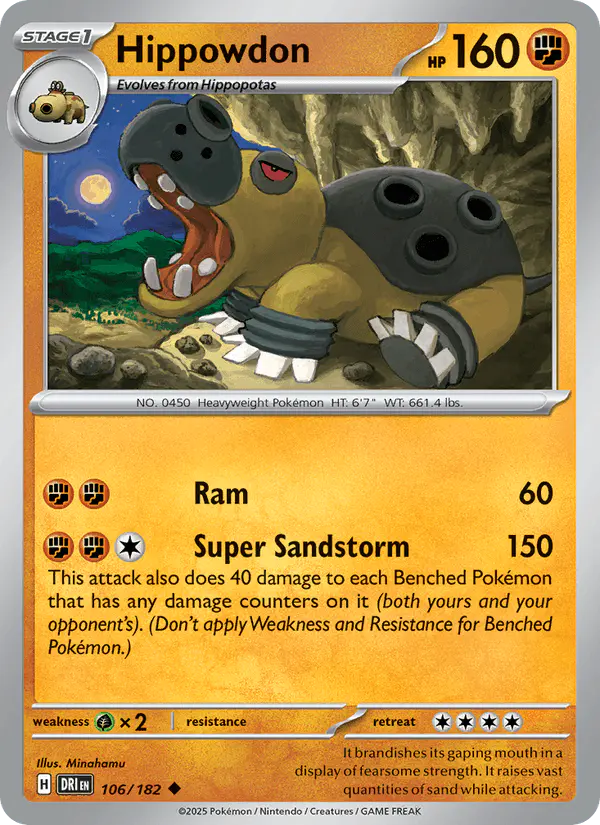 Carta Hippowdon 106/182 de Destined Rivals