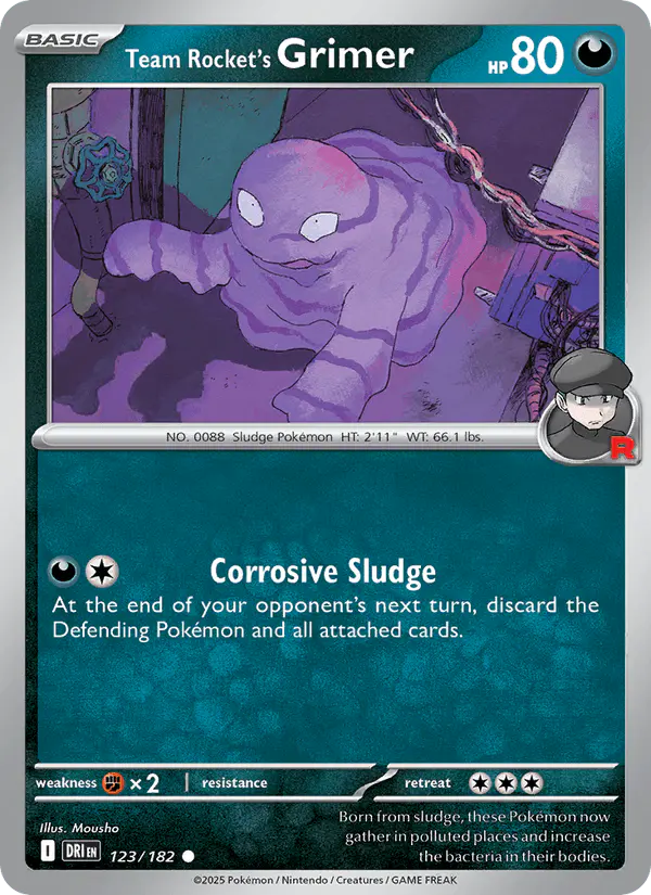 Carta Team Rocket's Grimer 123/182 de Destined Rivals