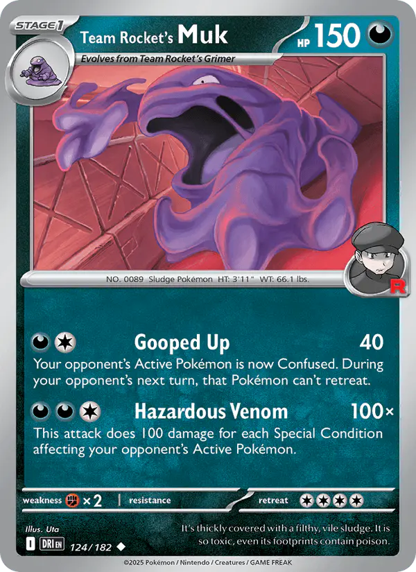 Carta Team Rocket's Muk 124/182 de Destined Rivals