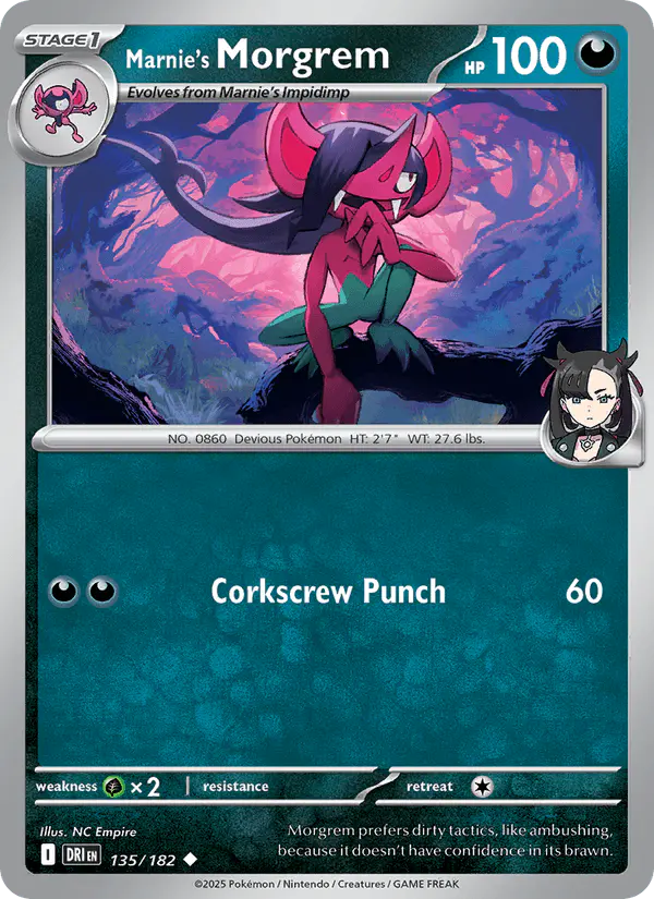 Carta Marnie's Morgrem 135/182 de Destined Rivals