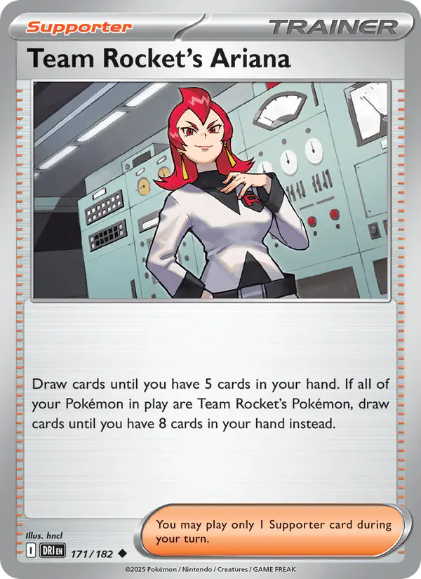 Carta Team Rocket's Ariana 171/182 de Destined Rivals