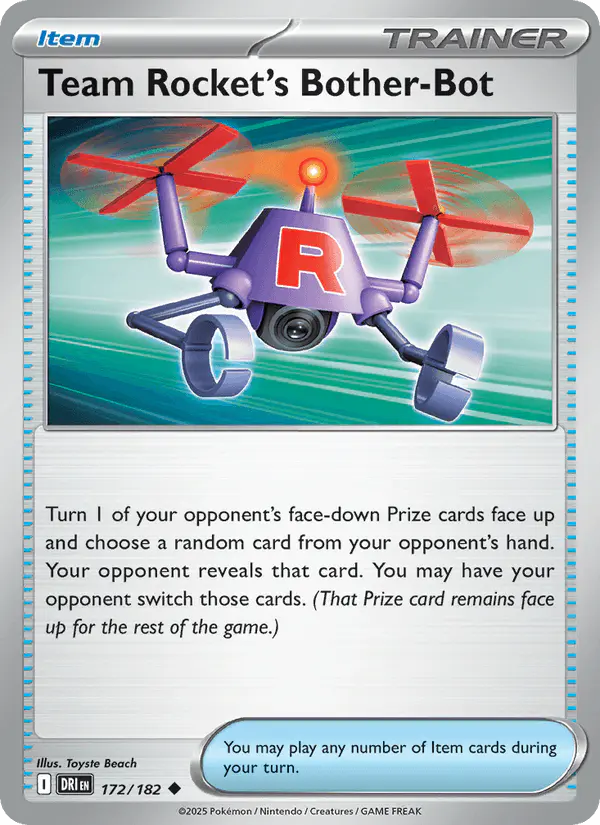 Carta Team Rocket's Bother-Bot 172/182 de Destined Rivals