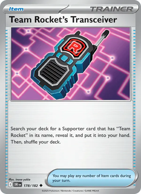 Carta Team Rocket's Transceiver 178/182 de Destined Rivals