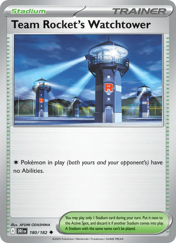 Carta Team Rocket's Watchtower 180/182 de Destined Rivals