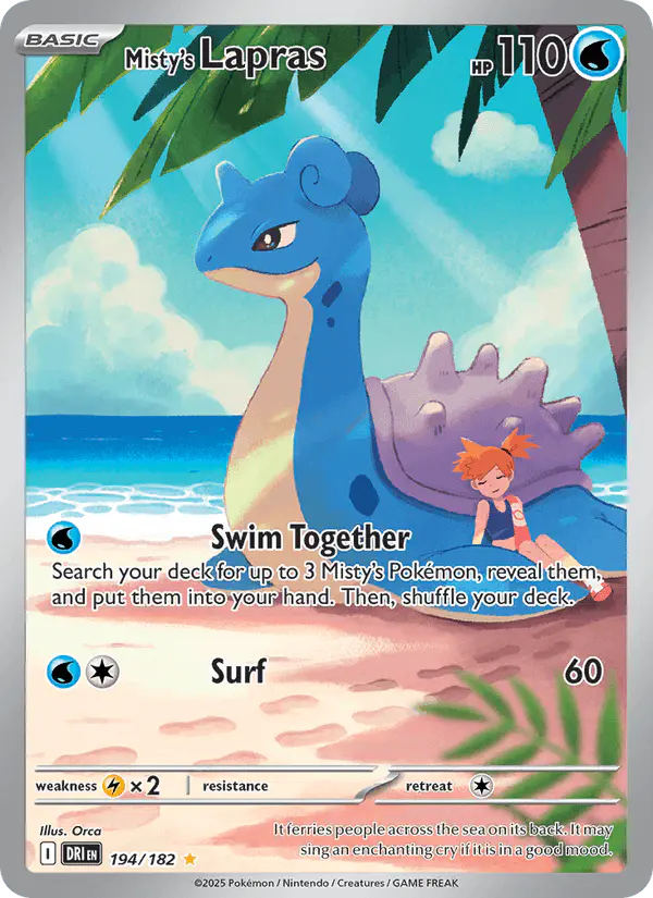 Carta Misty's Lapras 194/182 de Destined Rivals