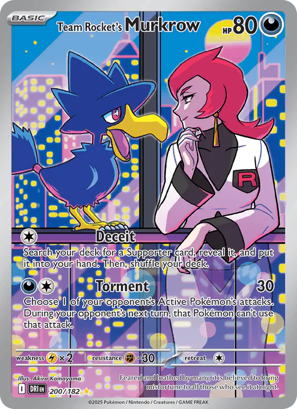 Carta Team Rocket's Murkrow 200/182 de Destined Rivals