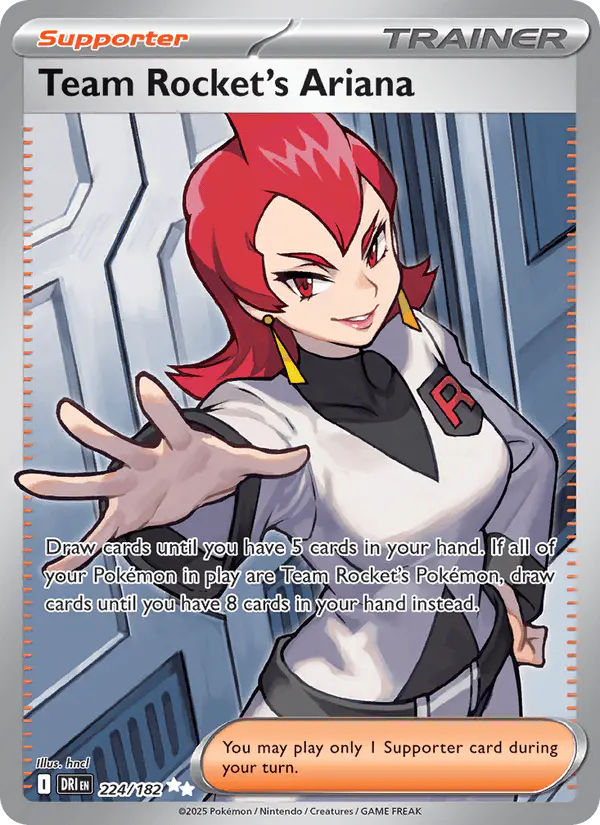Carta Team Rocket's Ariana 224/182 de Destined Rivals