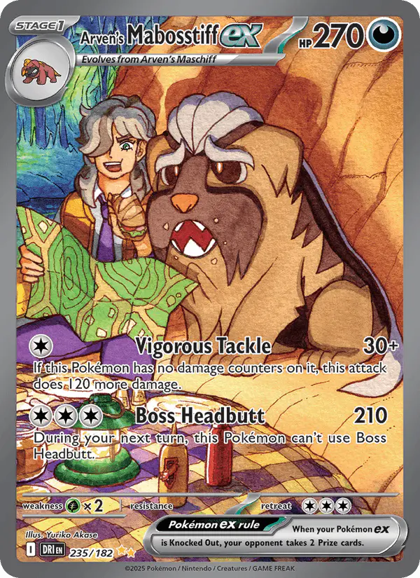 Carta Arven's Mabosstiff ex 235/182 de Destined Rivals