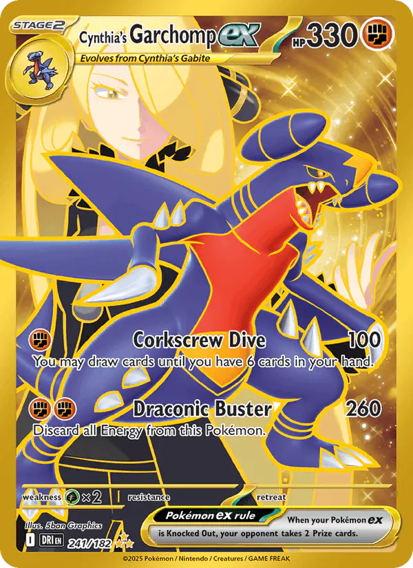 Carta Cynthia's Garchomp ex 241/182 de Destined Rivals