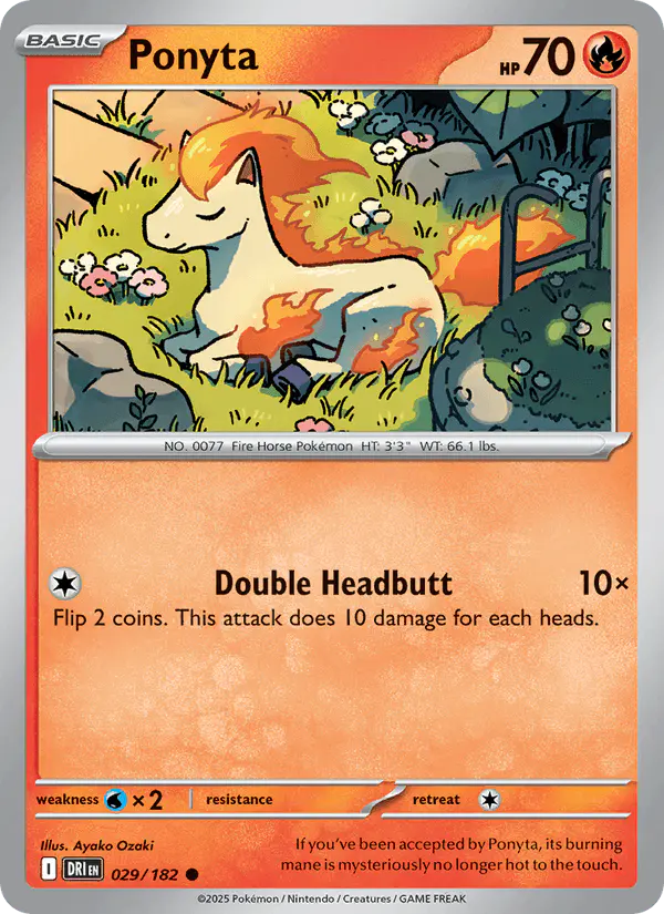 Carta Ponyta 029/182 de Destined Rivals