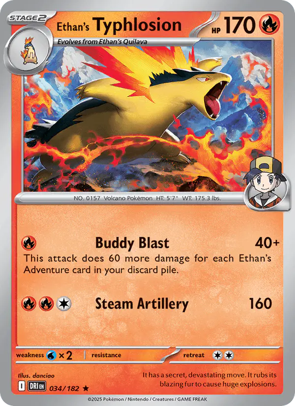 Carta Ethan's Typhlosion 034/182 de Destined Rivals