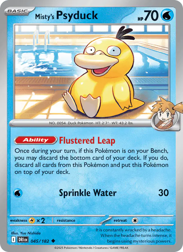 Carta Misty's Psyduck 045/182 de Destined Rivals