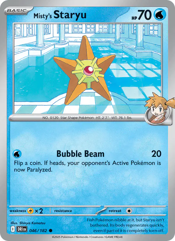 Carta Misty's Staryu 046/182 de Destined Rivals