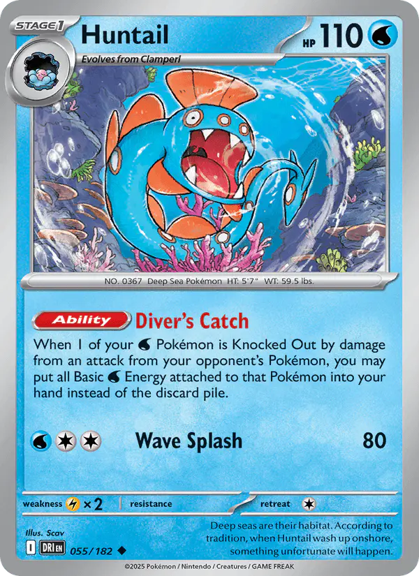Carta Huntail 055/182 de Destined Rivals