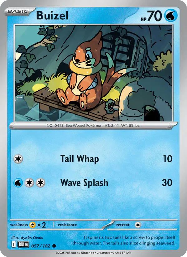 Carta Buizel 057/182 de Destined Rivals