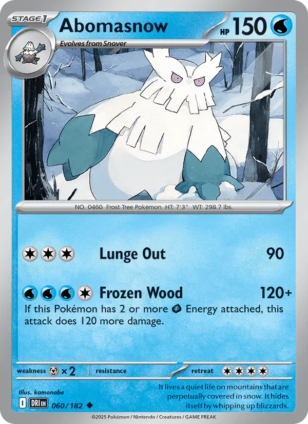 Carta Abomasnow 060/182 de Destined Rivals