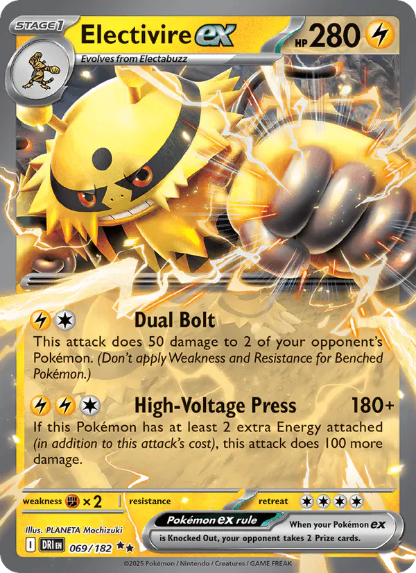 Carta Electivire ex 069/182 de Destined Rivals
