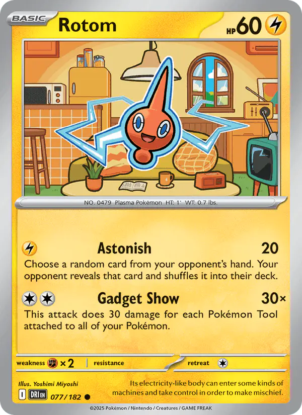Carta Rotom 077/182 de Destined Rivals