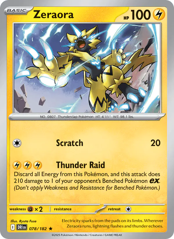 Carta Zeraora 078/182 de Destined Rivals