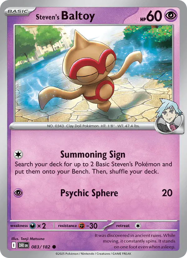 Carta Steven's Baltoy 083/182 de Destined Rivals